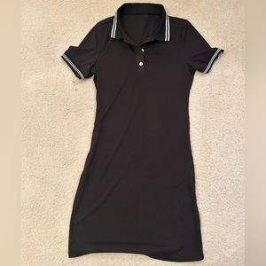 Shein Black White Collar Dress Size L